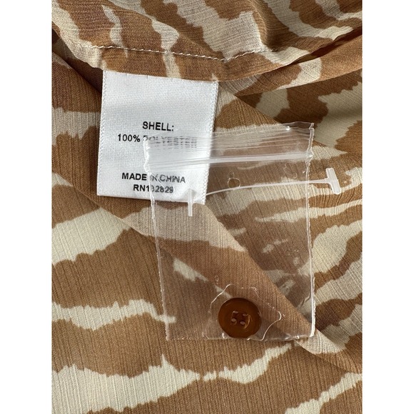 CAMILA COELHO Myla Shirt Dress‎ in Brown Zebra Size Small - Picture 13 of 14